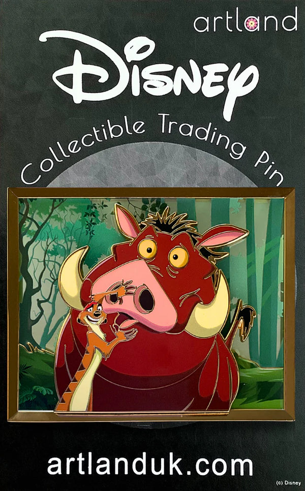 Artland Timon & Pumbaa Stained Glass Pin -  LE 200